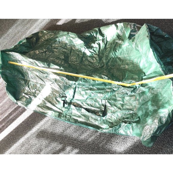 Green Christmas Tree Vinyl Tarp-like Storage Bag With Handles 54x22x22" - Picture 3 of 7